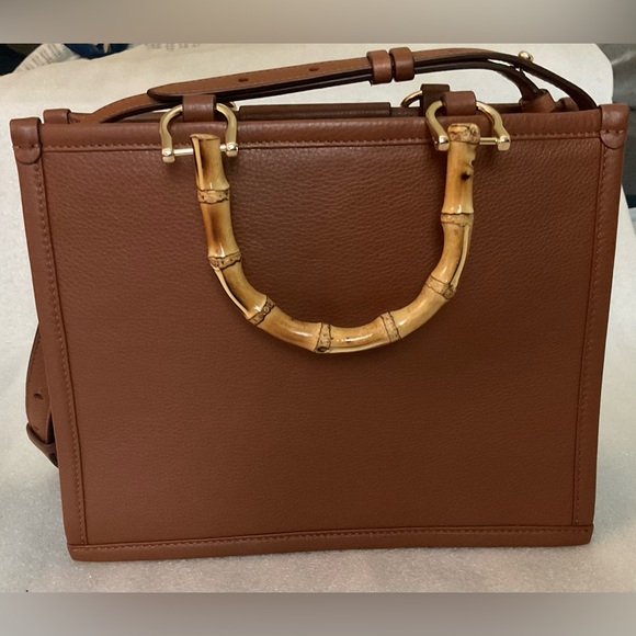 Radley London Limited Edition Bamboo Handle Leather Satchel — Seaweed Coastal - Picture 4 of 13